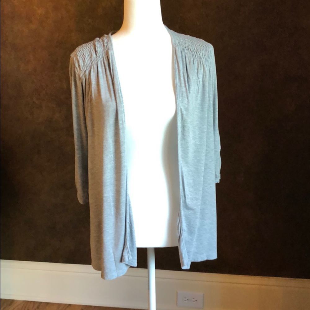 Banana Republic Gray Open Cardigan Sweater